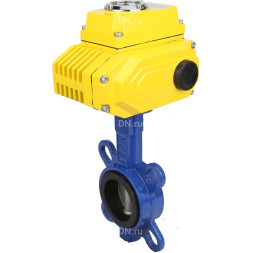 Затвор дисковый поворотный WBV1432E-2W-Fb-H Ду125 Ру16, корпус - чугун GGG50, диск - нержавеющая сталь 316L, уплотнение - EPDM, с электроприводом QT-N-010EM-O1-380VAC-У1 380В