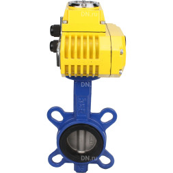 Затвор дисковый поворотный WBV1432E-2W-Fb-H Ду150 Ру16, корпус - чугун GGG50, диск - нержавеющая сталь 316L, уплотнение - EPDM, с электроприводом QT-N-010EM-O1-380VAC-У1 380В