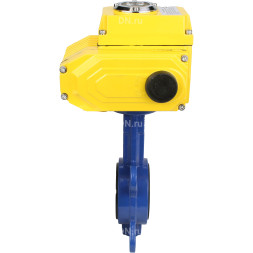 Затвор дисковый поворотный WBV1432E-2W-Fb-H Ду150 Ру16, корпус - чугун GGG50, диск - нержавеющая сталь 316L, уплотнение - EPDM, с электроприводом QT-N-010EM-O1-380VAC-У1 380В