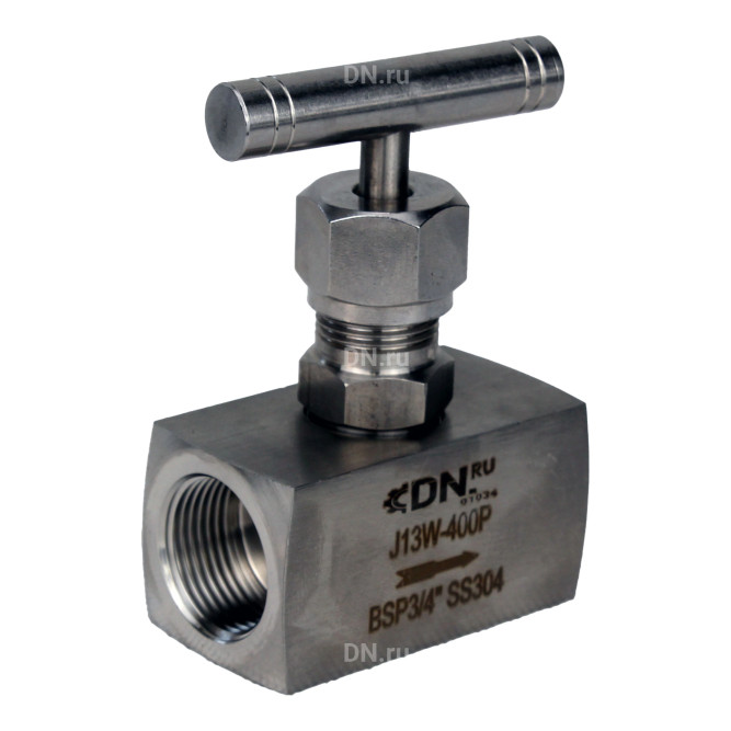 Клапан игольчатый VN3131M-T-Ht 3/8″ Ду10 Ру400 резьбовой, корпус - нержавеющая сталь 304, уплотнение - металл, с Т-образной рукояткой в Хабаровске