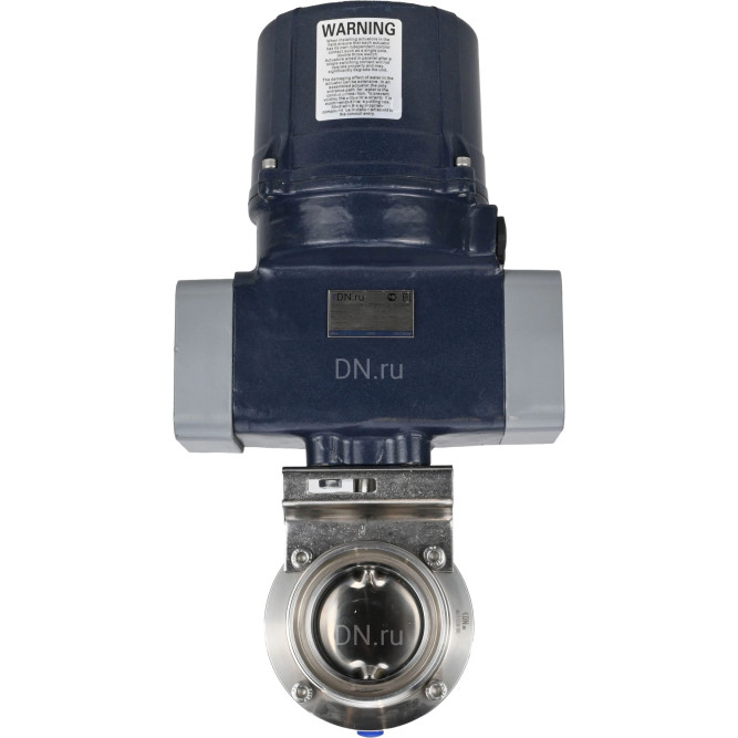 Затвор дисковый поворотный WBV3131S-2W-T-H Ду15 Ру10 резьбовой, корпус - пищевая нерж. сталь AISI 304, диск - нерж. сталь AISI 304, уплотнение - Silicon, с электроприводом четвертьоборотным QTSA-N-003EM-O0-220VAC с пружинным возвратом в Хабаровске
