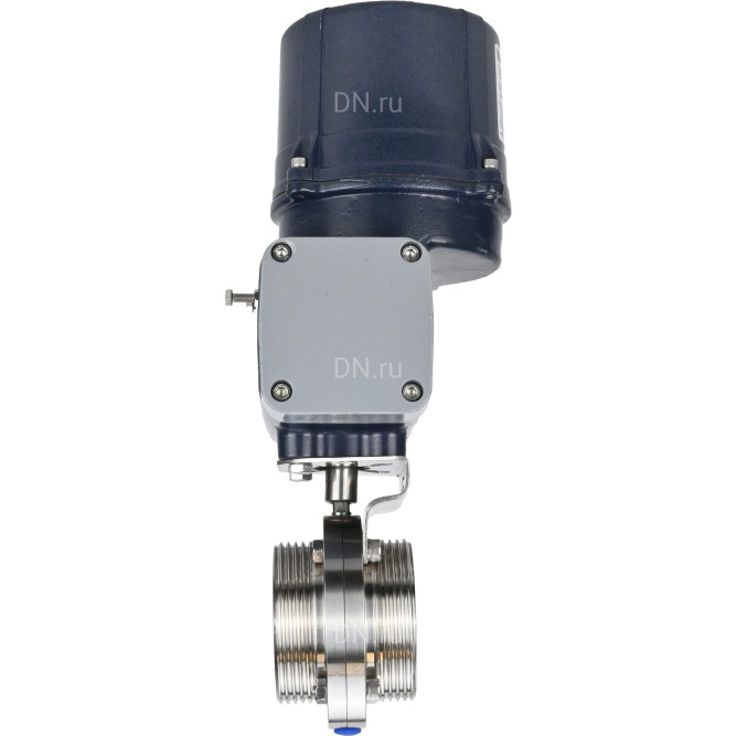 Затвор дисковый поворотный WBV3131S-2W-T-H Ду15 Ру10 резьбовой, корпус - пищевая нерж. сталь AISI 304, диск - нерж. сталь AISI 304, уплотнение - Silicon, с электроприводом четвертьоборотным QTSA-N-003EM-O0-220VAC с пружинным возвратом в Хабаровске