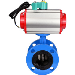 Затвор дисковый поворотный WBV1313E-2W-F-H Ду65 Ру16 фланцевый, корпус - чугун GGG40, диск - чугун GGG40, уплотнение - EPDM, с пневмоприводом PA-DA-105 и магнитным переключателем ALS200D