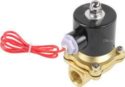 Клапан электромагнитный VS100-VT-NC-24VDC 1/2″ Ду15 Ру10, соленоидный двухходовой, корпус - латунь, уплотнение - Viton, резьбовой, нормально-закрытый, прямого действия, катушка - 24В