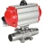 Кран шаровой BV3232P(3pc)-FP-W-ISO-H LONG Ду32 Ру40 полнопроходной, корпус - нержавеющая сталь 316, уплотнение - PTFE, под приварку, с пневмоприводом PA-DA-052 и пневмораспределителем 4M310-08 DC24V в Хабаровске
