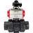 Кран шаровой BV4242E-FP-GRM-ISO Дн25 Ру10 полнопроходной, корпус - НПВХ, шар - НПВХ, уплотнение - EPDM, с пневмоприводом PA-SA-052 и БКВ APL-210N в Хабаровске