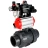 Кран шаровой BV4242E-FP-GRM-ISO Дн65 Ру10 полнопроходной, корпус - НПВХ, шар - НПВХ, уплотнение - EPDM, с пневмоприводом PA-SA-065, пневмораспределителем 4M310-08 DC24V, БКВ APL-410N EX и БПВ AFC2000 в Хабаровске