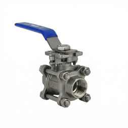 Кран шаровой BV3232P(3pc)-FP-T-ISO-H 1 1/2″ Ду40 Ру40 полнопроходной, нержавеющая сталь AISI 316, резьбовой, с ISO фланцем и рукояткой