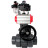 Кран шаровой BV4242E-FP-GRM-ISO Дн25 Ру10 полнопроходной, корпус - НПВХ, шар - НПВХ, уплотнение - EPDM, с пневмоприводом PA-DA-052, пневмораспределителем 4V320-10 AC220V, ручным дублером MON1-250-T26-ISO, БКВ APL-410N EX и БПВ AFC2000 в Хабаровске