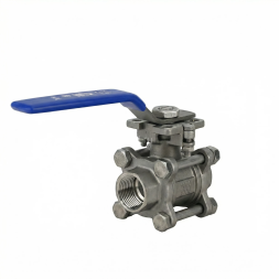Кран шаровой BV3232P(3pc)-FP-T-ISO-H 1 1/4″ Ду32 Ру40 полнопроходной, нержавеющая сталь AISI 316, резьбовой, с ISO фланцем и рукояткой
