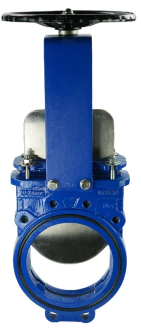 Задвижка шиберная GVKN1331N-2W-Fb-S Ду200 Ру10 двусторонняя, межфланцевая, шпиндель - невыдвижной, корпус - чугун GGG40, шибер - нержавеющая сталь 304, уплотнение - NBR, управление - штурвал, NxM - 12x20 в Хабаровске