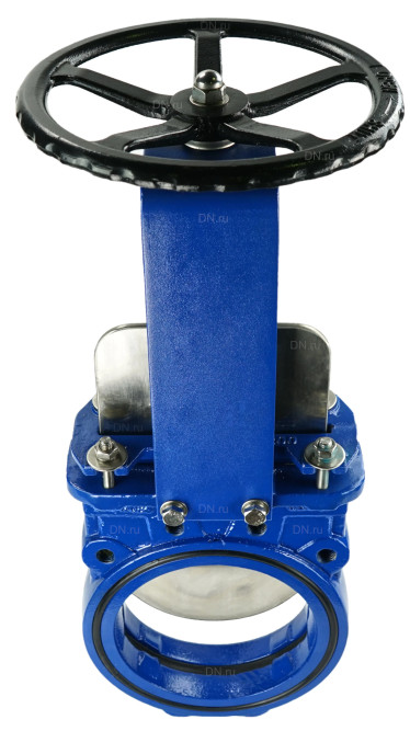 Задвижка шиберная GVKN1331N-2W-Fb-S Ду200 Ру10 двусторонняя, межфланцевая, шпиндель - невыдвижной, корпус - чугун GGG40, шибер - нержавеющая сталь 304, уплотнение - NBR, управление - штурвал, NxM - 12x20 в Хабаровске