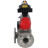 Кран шаровой BV3232P(4pc)-FP-3WL-F Ду20 Ру16 полнопроходной трехходовой, фланцевый, корпус - нержавеющая сталь SS316, с пневмоприводом PA-SA-065 с возвратными пружинами, пневмораспределителем 4M310-08 DC24V и БКВ APL-410N EX в Хабаровске