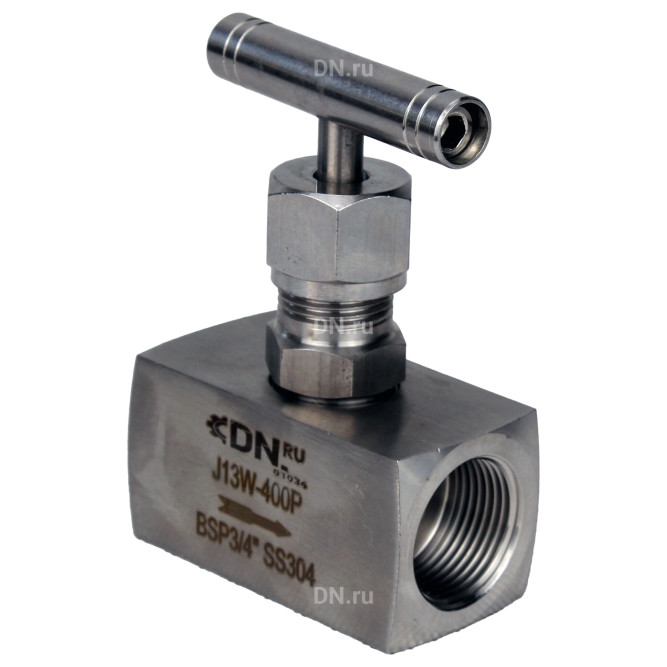 Клапан игольчатый VN3131M-T-Ht 1 1/2″ Ду40 Ру400 резьбовой, корпус - нержавеющая сталь 304, уплотнение - металл, с Т-образной рукояткой в Хабаровске