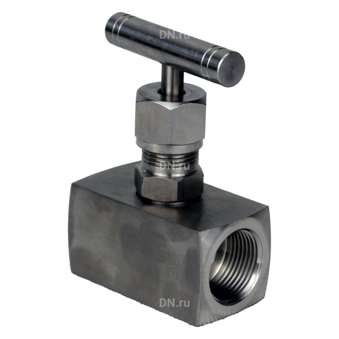 Клапан игольчатый VN3131M-T-Ht 1 1/2″ Ду40 Ру400 резьбовой, корпус - нержавеющая сталь 304, уплотнение - металл, с Т-образной рукояткой в Хабаровске