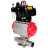 Кран шаровой BV3131P(3pc)-FP-W-ISO-H LONG Ду150 Ру16 полнопроходной, корпус - нержавеющая сталь 304, уплотнение - PTFE, под приварку, с пневмоприводом PA-SA-210, пневмораспределителем 4M310-08 DC24V, БКВ APL-410N EX и БПВ AFC2000 в Хабаровске