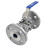 Кран шаровой BV3131P(3pc)-FP-F-H Ду32 Ру40, полнопроходной, трехсоставной, сталь 304, уплотнение - PTFE, фланцевый с рукояткой в Хабаровске