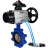 Затвор дисковый поворотный WBV1616E-2W-Fb-H Ду150 Ру16 LUG корпус - чугун QT450, диск - чугун QT450, уплотнение - EPDM, с пневмоприводом PA-DA-105-1, пневмораспределителем 4V320-08 AC220V и БКВ APL-210N в Хабаровске