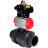 Кран шаровой BV4242E-FP-GRM-ISO Дн32 Ру10 полнопроходной, корпус - НПВХ, шар - НПВХ, уплотнение - EPDM, с пневмоприводом PA-DA-052, пневмораспределителем 4M310-08 DC24V и БКВ APL-410N EX в Хабаровске