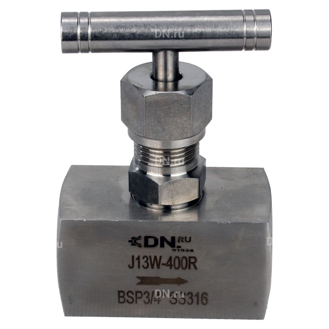 Клапан игольчатый VN3232M-T-Ht 1/2″ Ду15 Ру400 резьбовой, корпус - нержавеющая сталь 316, уплотнение - металл, с Т-образной рукояткой в Хабаровске