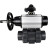 Кран шаровой BV4242E-FP-GRM-ISO Дн15 Ру10 полнопроходной, корпус - НПВХ, шар - НПВХ, уплотнение - EPDM, с пневмоприводом PA-DA-105-1 и БКВ APL-210N в Хабаровске