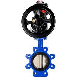 Затвор дисковый поворотный WBV1616E-2W-Fb-H Ду125 Ру16 LUG корпус - чугун QT450, диск - чугун QT450, уплотнение - EPDM, с пневмоприводом PA-DA-105-1 и БКВ APL-510N EX