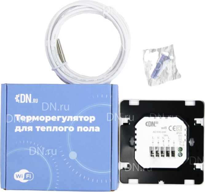 Терморегулятор для теплого пола T1-5SM-WF электронный программируемый с функцией Wi-Fi цвет серый в Хабаровске