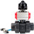 Кран шаровой BV4242E-FP-GRM-ISO Дн15 Ру10 полнопроходной, корпус - НПВХ, шар - НПВХ, уплотнение - EPDM, с пневмоприводом PA-DA-052, пневмораспределителем 4V320-08 AC220V и БКВ APL-510N EX в Хабаровске