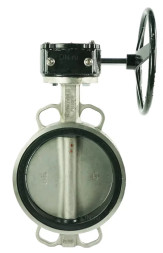 Затвор дисковый поворотный WBV3131V-2W-Fb-H Ду250 Ру16 межфланцевый, корпус - нержавеющая сталь 304, диск - нержавеющая сталь 304, уплотнение - VITON, с редуктором HAM RQN4-675Z-T36