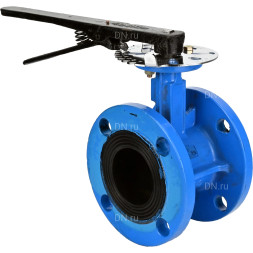 Затвор дисковый поворотный WBV1313E-2W-F-H Ду65 Ру16 фланцевый, корпус - чугун GGG40, диск - чугун GGG40, уплотнение - EPDM, с рукояткой, с ISO-фланцем F05, квадрат штока 9х9