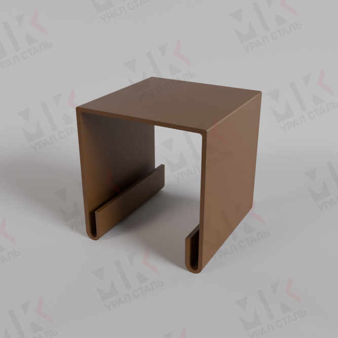 Планка стойки забора 30х40х3000 мм DarkBrown Темно-коричневый 0,5 мм в Хабаровске