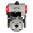 Кран шаровой BV3232P(4pc)-FP-3WL-F Ду40 Ру16 полнопроходной трехходовой, фланцевый, корпус - нержавеющая сталь SS316, с пневмоприводом PA-DA-065 двойного действия и пневмораспределителем 4M310-08 DC24V в Хабаровске