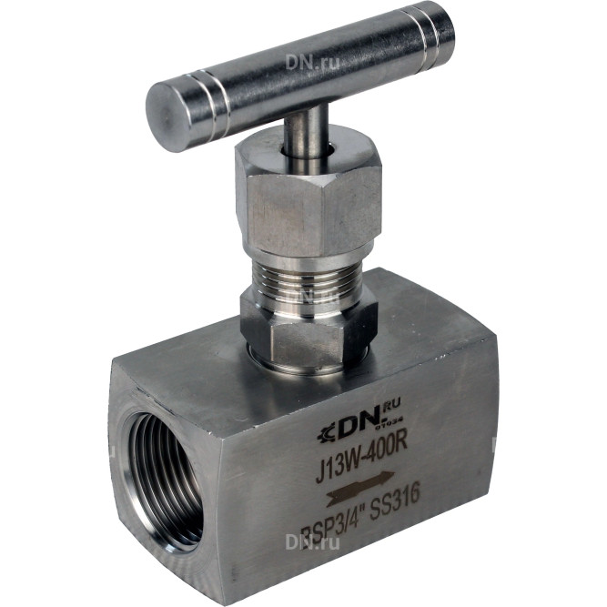 Клапан игольчатый VN3232M-T-Ht 1″ Ду25 Ру400 резьбовой, корпус - нержавеющая сталь 316, уплотнение - металл, с Т-образной рукояткой в Хабаровске