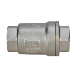 Клапан обратный VCS3232P-T 3/4″ Ду20 Ру63 резьбовой, пружинный, корпус - нержавеющая сталь 316, диск - нержавеющая сталь 316, уплотнение - металл
