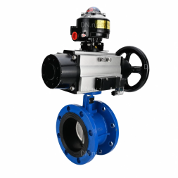 Затвор дисковый поворотный WBV1331E-2W-F-H Ду50 Ру16 фланцевый, корпус - чугун GGG40, диск - нержавеющая сталь 304, уплотнение - EPDM, с пневмоприводом PA-DA-105-1, 4M310-08 AC220V и APL-510N EX