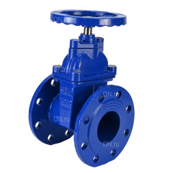 Задвижка клиновая 30ч39р (аналог МЗВ) GVWN1414E-2W-F-S blue Ду80 Ру16 фланцевая, корпус - чугун GGG50, уплотнение - EPDM, со штурвалом и невыдвижным штоком, цвет - синий