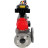 Кран шаровой BV3232P(4pc)-FP-3WL-F Ду25 Ру16 полнопроходной трехходовой, фланцевый, корпус - нержавеющая сталь SS316, с пневмоприводом PA-SA-083 с возвратными пружинами, пневмораспределителем 4M310-08 DC24V, БКВ APL-410N EX и БПВ AFC2000 в Хабаровске