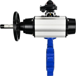 Затвор дисковый поворотный WBV1631E-2W-Fb-H Ду125 Ру16 LUG корпус - чугун QT450, диск - нержавеющая сталь 304, уплотнение - EPDM, с пневмоприводом PA-DA-105-1 и БКВ APL-210N