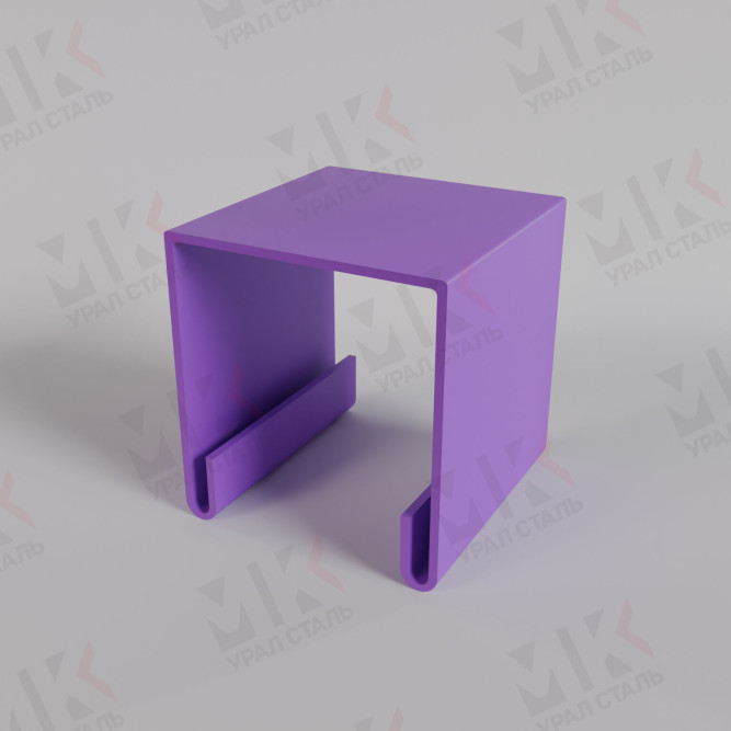 Планка стойки забора 30х40х2000 мм Violet Тёмно-фиолетовый 0,5 мм в Хабаровске