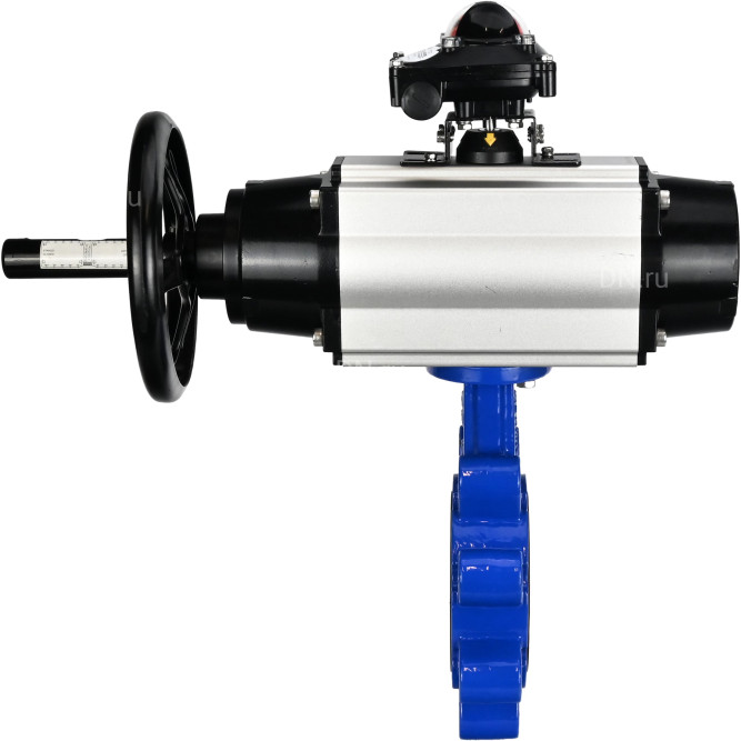 Затвор дисковый поворотный WBV1631E-2W-Fb-H Ду150 Ру16 LUG корпус - чугун QT450, диск - нержавеющая сталь 304, уплотнение - EPDM, с пневмоприводом PA-DA-105-1 и БКВ APL-210N в Хабаровске