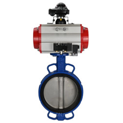 Затвор дисковый поворотный WBV1413E-2W-Fb-H Ду300 Ру16, корпус - чугун GGG50, диск - чугун GGG40, уплотнение - EPDM, с пневмоприводом PA-DA-140, пневмораспределителем 4M310-08 AC220V, БКВ APL-210N