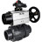 Кран шаровой BV4242E-FP-GRM-ISO Дн65 Ру10 полнопроходной, корпус - НПВХ, шар - НПВХ, уплотнение - EPDM, с пневмоприводом PA-DA-105-1 и БКВ APL-210N в Хабаровске