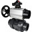 Кран шаровой BV4242E-FP-GRM-ISO Дн80 Ру10 полнопроходной, корпус - НПВХ, шар - НПВХ, уплотнение - EPDM, с пневмоприводом PA-DA-105-1 и БКВ APL-210N в Хабаровске