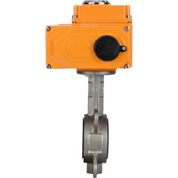 Затвор дисковый поворотный WBV3131V-2W-Fb-H Ду100 Ру16 межфланцевый, корпус - нержавеющая сталь 304, диск - нержавеющая сталь 304, уплотнение - VITON, с электроприводом QT-N-010EM-O1-380VAC-У1 380В HARK