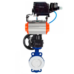 Затвор дисковый поворотный WBV3434Pf-2W-Fb-R Ду250 Ру16 корпус - углеродистая сталь WCB, диск - углеродистая сталь WCB, футерованный PTFE, уплотнение - PTFE, с PA-DA-130, позиционером YT-1000RSN без обратной связи и ручным дублером MON3-700-T38-ISO