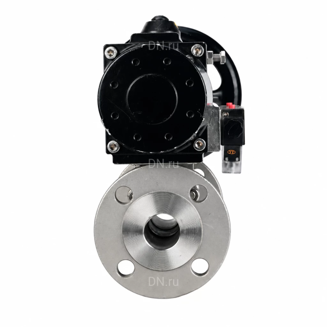 Кран шаровой BV3131P(3pc)-FP-F-ISO-H Ду65 Ру25 полнопроходной, фланцевый, корпус - нержавеющая сталь 304, PTFE, с пневмоприводом PA-DA-105-1 и пневмораспределителем 4M320-10 AC220V в Хабаровске