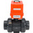 Кран шаровой BV4242E-FP-GRM-ISO Дн32 Ру10 полнопроходной, клеевой с разборным муфтовым соединением, корпус - НПВХ, шар - НПВХ, уплотнение - EPDM, с электроприводом QT-N-003EM-O1-220VAC-У1 MINI в Хабаровске