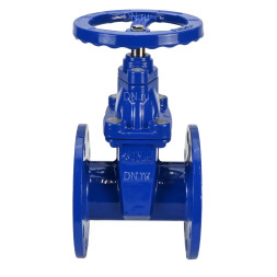 Задвижка клиновая 30ч39р (аналог МЗВ) GVWN1414E-2W-F-S blue Ду300 Ру10/16 фланцевая, корпус - чугун GGG50, уплотнение - EPDM, со штурвалом и невыдвижным штоком, цвет - синий