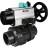 Кран шаровой BV4242E-FP-GRM-ISO Дн65 Ру10 полнопроходной, корпус - НПВХ, шар - НПВХ, уплотнение - EPDM, с пневмоприводом PA-DA-105-1, пневмораспределителем 4M310-08 DC24V и магнитным переключателем ALS200D в Хабаровске