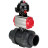 Кран шаровой BV4242E-FP-GRM-ISO Дн25 Ру10 полнопроходной, корпус - НПВХ, шар - НПВХ, уплотнение - EPDM, с пневмоприводом PA-DA-052 и БКВ APL-510N EX в Хабаровске